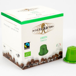 Miscela d'oro - Green purezza BIO, 10x nespresso συμβατές κάψουλες