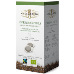 Miscela d'oro - Natura BIO, e.s.e pod, 18x χάρτινες ταμπλέτες καφε΄
