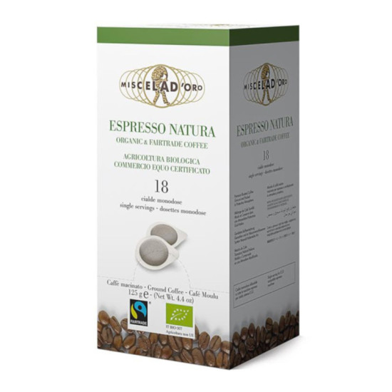 Miscela d'oro - Natura BIO, e.s.e pod, 18x χάρτινες ταμπλέτες καφε΄
